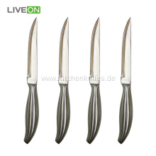 Steel Handle 4Pcs Steak Knife Set